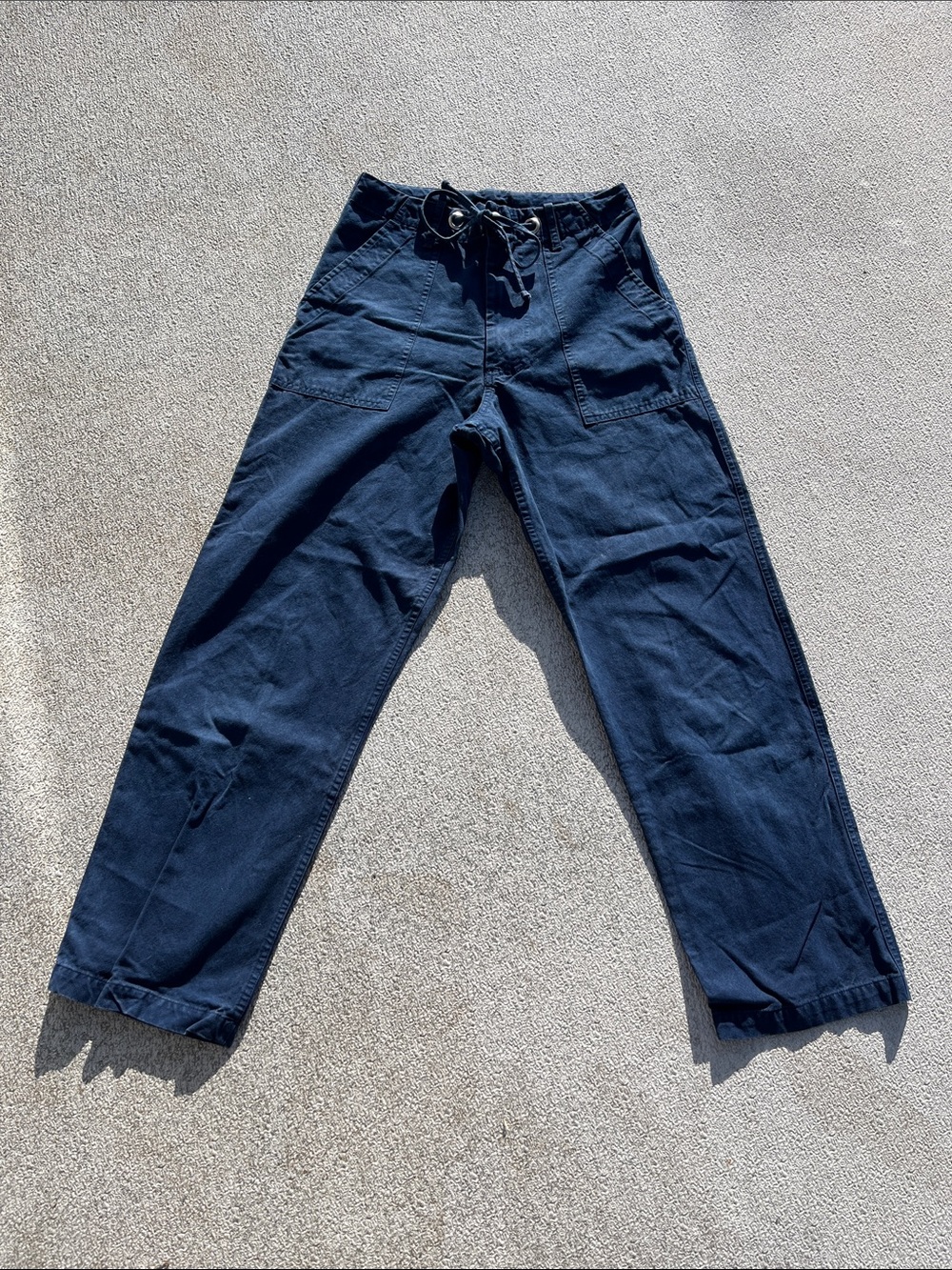 ijji Canvas Work Pants Deep Sea
